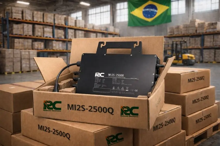 Rockcore anuncia estoque local de microinversores no Brasil